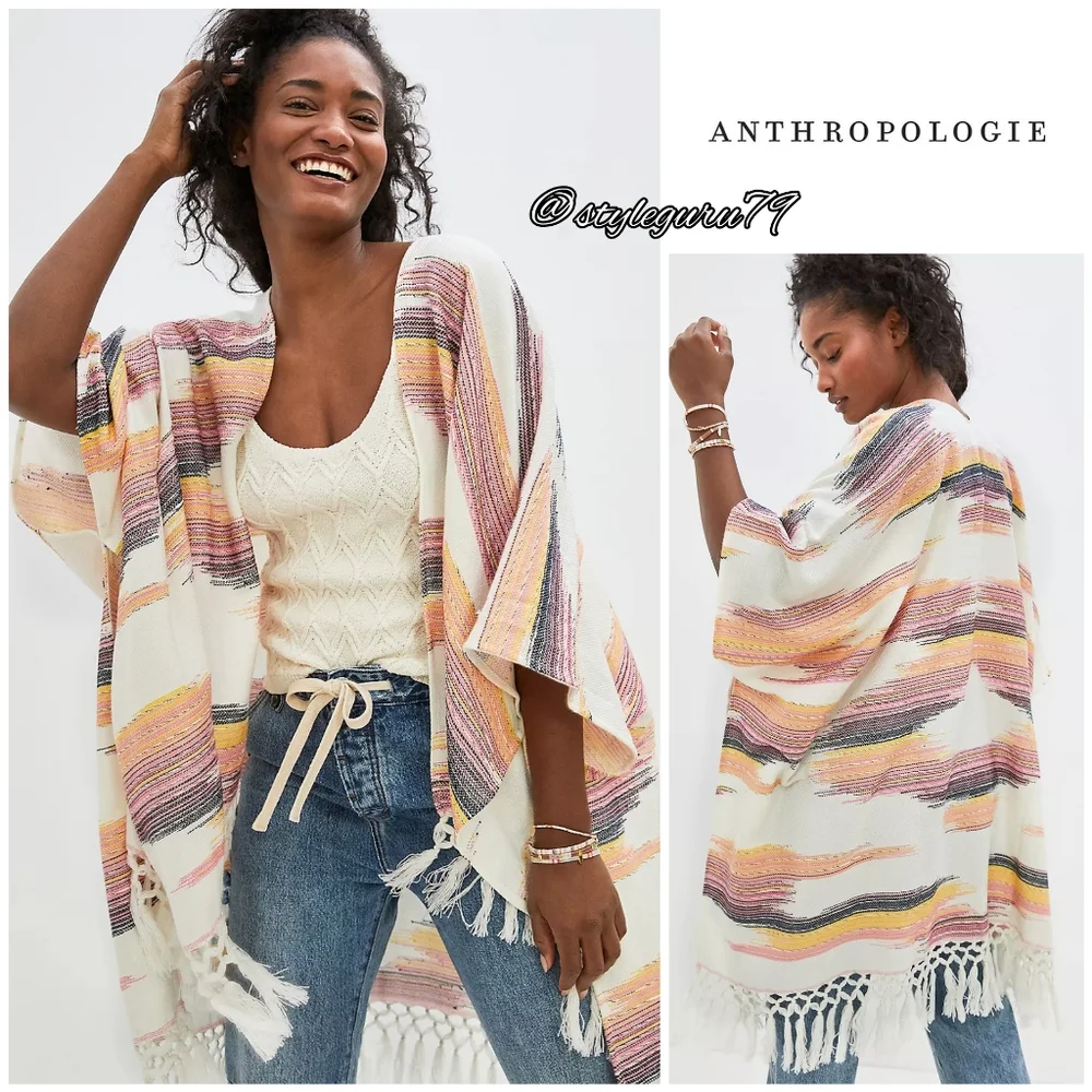 NWT, Anthropologie, Sunrise Embroidered Kimono
